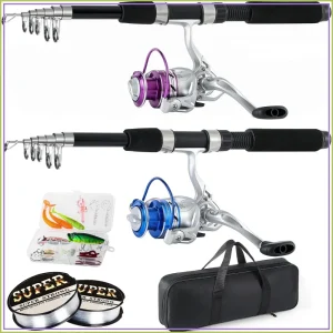 6.9ft Telescopic Fishing Rod & Reel Combo Set,