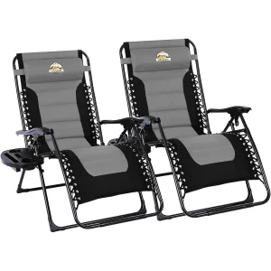Extra Wide Zero Gravity Chairs Set of 2