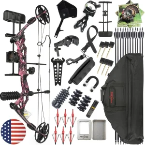 30-70lbs Compound Bow Carbon Arrows Set