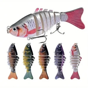 5pcs Multi Jointed Bait 7-Segment Fishing Lures