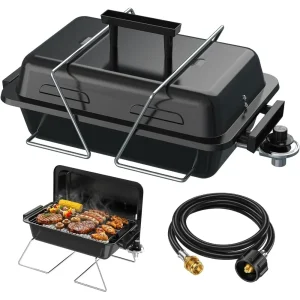 Portable 2-in-1 propane grill: