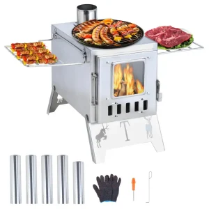 Large Firebox Stainless Steel Tent Stove