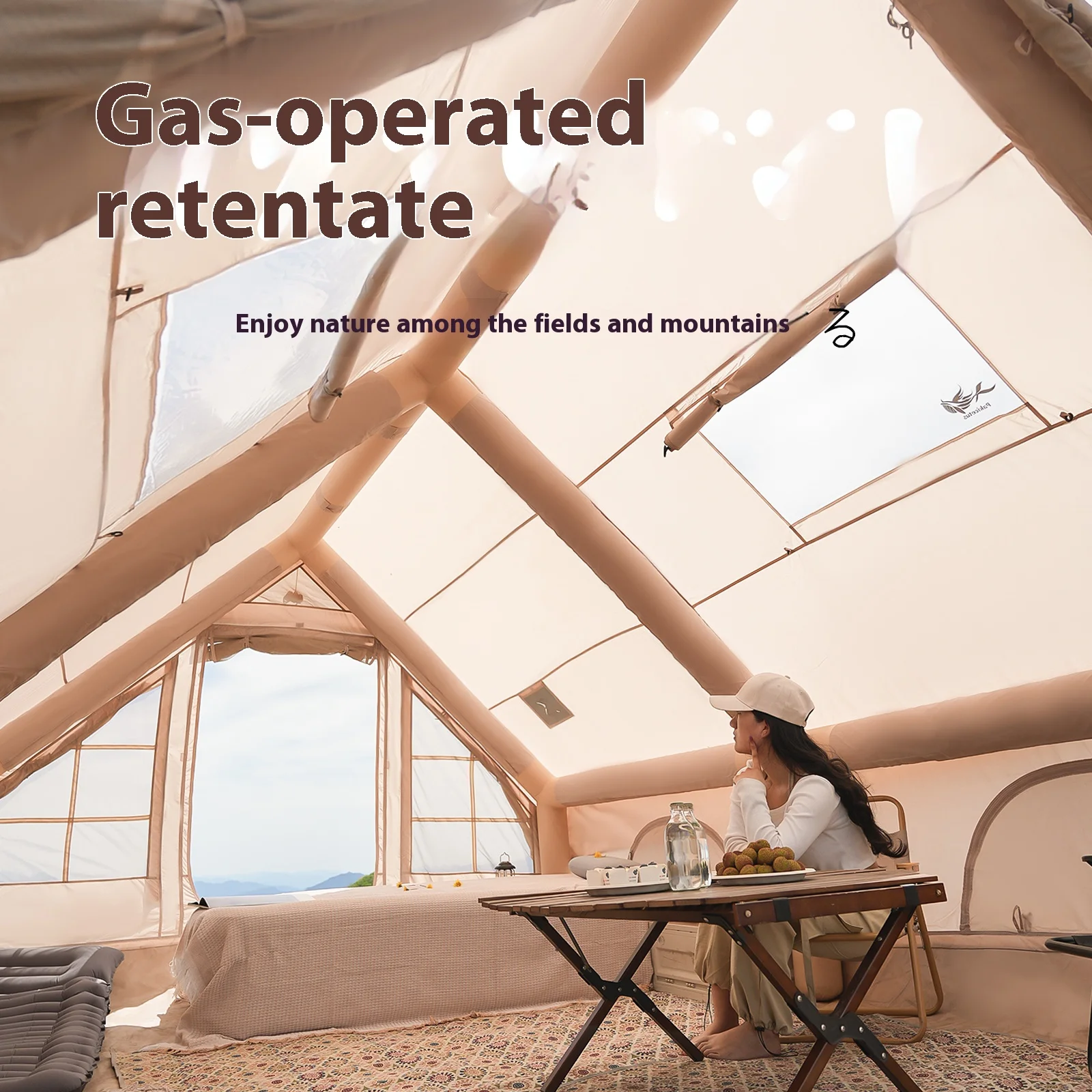 , Inflatable Tents With Stove Plug, 4/6/8 Person - Image 1