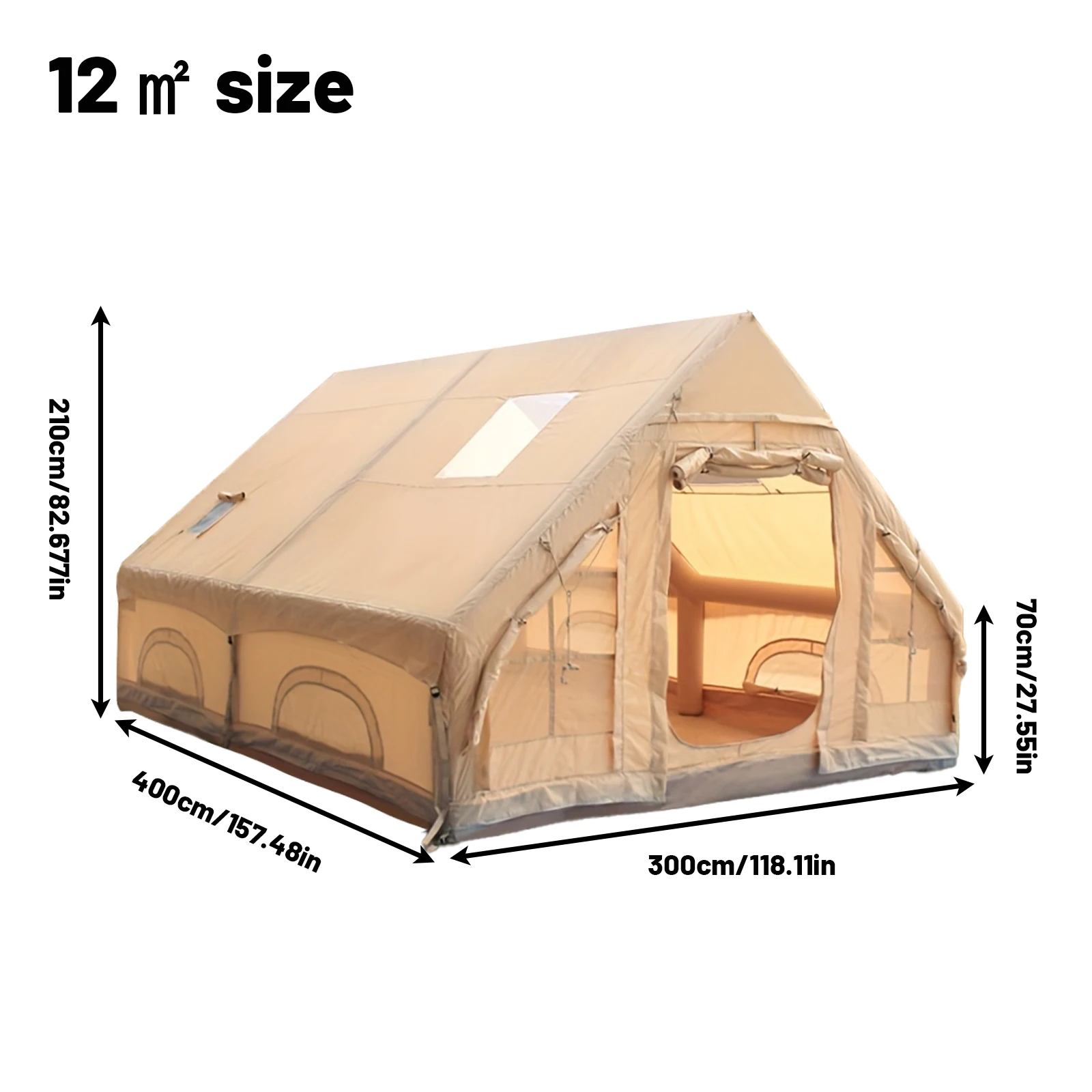 , Inflatable Tents With Stove Plug, 4/6/8 Person - Image 8
