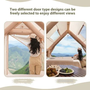 , Inflatable Tents With Stove Plug, 4/6/8 Person - Thumbnail Image 2