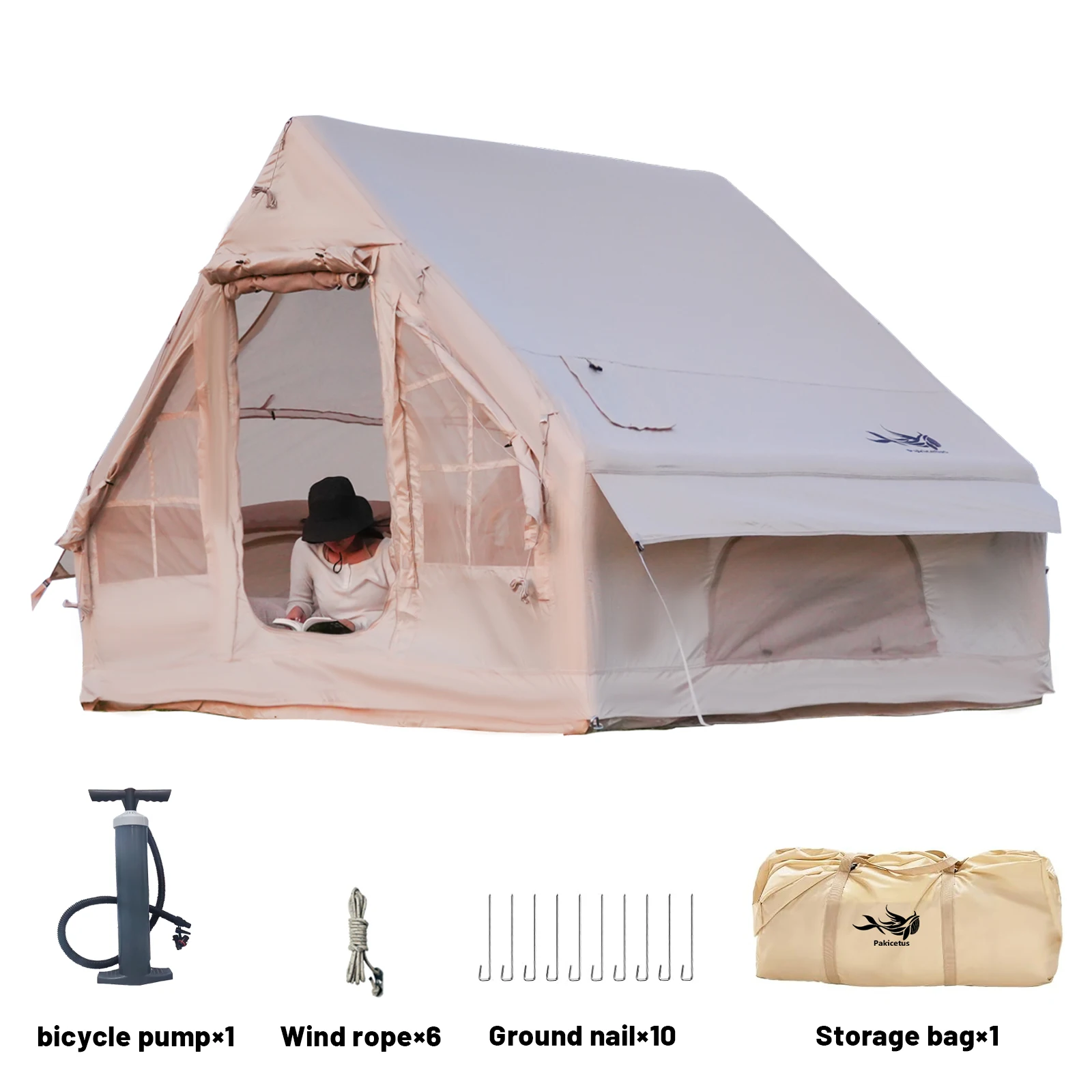 , Inflatable Tents With Stove Plug, 4/6/8 Person - Image 7