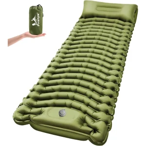 Ultralight Compact Inflatable Sleeping Pad with Pillow