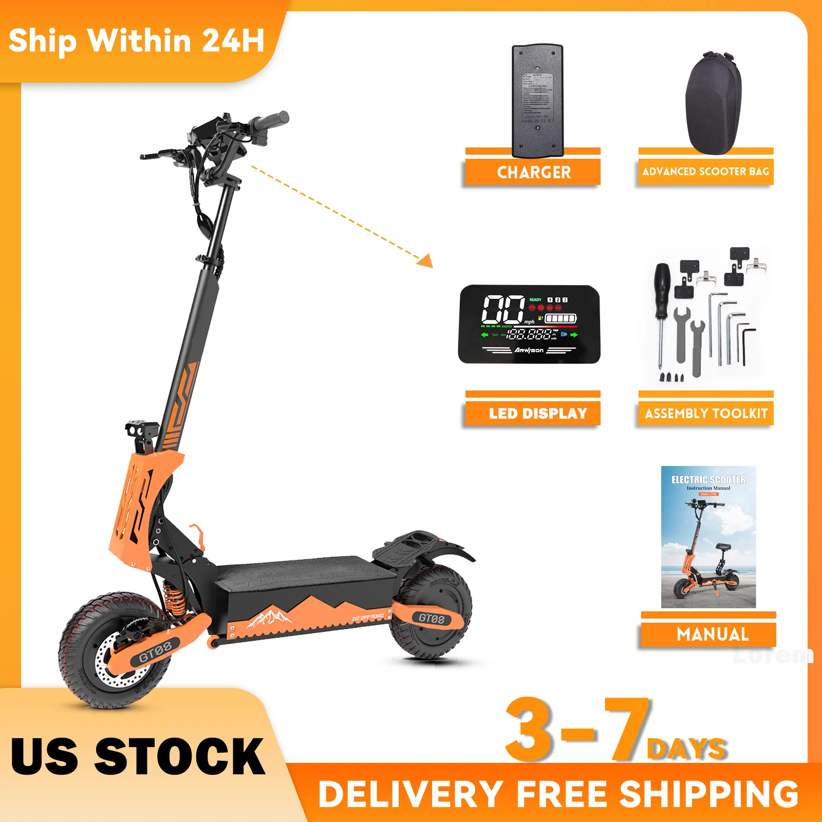 GT08 Adult Electric Scooter - Image 1